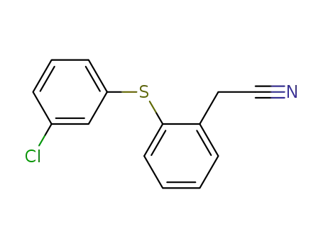 Molecular Structure of 13420-61-6 ([2-(3-Chloro-phenylsulfanyl)-phenyl]-acetonitrile)