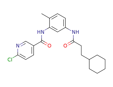 6-chloro-N-[5-(3-cyclohexylpropionamido)-2-methylphenyl]pyridine-3-carboxamide