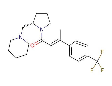 (E)-1-((S)-2-((Piperidin-1-yl)methyl)pyrrolidin-1-yl)-3-(4-(trifluoromethyl)phenyl)but-2-en-1-one