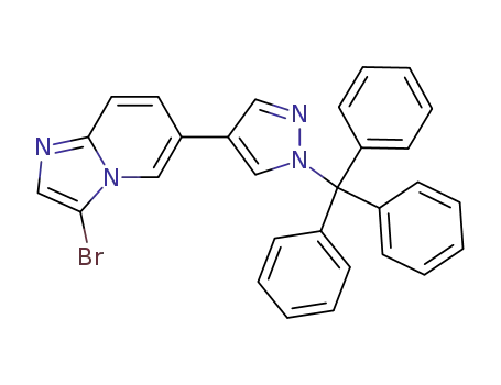 3-bromo-6-(1-trityl-1H-4-pyrazolyl)imidazo[1,2-a]pyridine