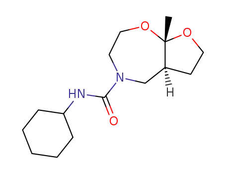8a-methyl-(5a<i>r</i>,8a<i>t</i>)-hexahydro-furo[3,2-<i>f</i>][1,4]oxazepine-4-carboxylic acid cyclohexylamide