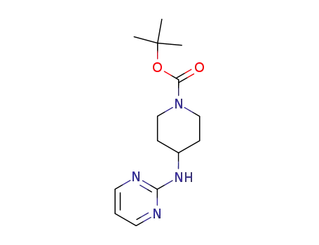 Molecular Structure of 301225-40-1 (TERT-BUTYL 4-(2-PYRIMIDINYLAMINO)TETRAHYDRO-1(2H)-PYRIDINECARBOXYLATE)