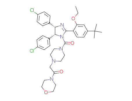 2-[4-[[(4S,5R)-4,5-Bis(4-chlorophenyl)-2-[4-(1,1-dimethylethyl)-2-ethoxyphenyl]-4,5-dihydro-1H-imidazol-1-yl]carbonyl]-1-piperazinyl]-1-(4-morpholinyl)ethanone