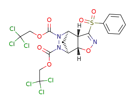 3-benzenesulfonyl-(3a<i>t</i>,7a<i>t</i>)-3a,4,7,7a-tetrahydro-4<i>r</i>,7<i>c</i>-methano-isoxazolo[4,5-<i>d</i>]pyridazine-5,6-dicarboxylic acid bis-(2,2,2-trichloro-ethyl) ester