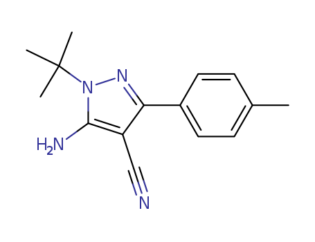 1H-Pyrazole-4-carbonitrile,5-amino-1-(1,1-dimethylethyl)-3-(4-methylphenyl)-
