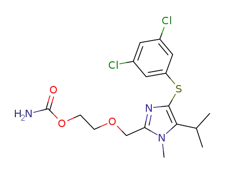 2-[[4-(3,5-dichlorophenyl)sulfanyl-5-isopropyl-1-methyl-imidazol-2-yl]methoxy]ethyl carbamate