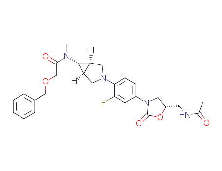 N-[5(S)-3-[4-[(1α,5α,6α)-6-(N-benzyloxyacetyl-N-methyl)amino-3-azabicyclo[3.1.0]hexan-3-yl]-3-fluorophenyl]-2-oxooxazolidin-5-ylmethyl]acetamide