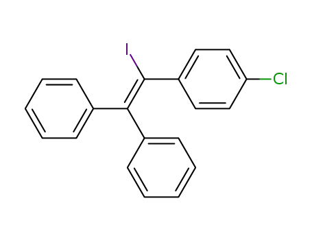 Molecular Structure of 22021-10-9 (1-(p-Chlor-phenyl>-2,2-diphenyl-1-iod-aethylen)