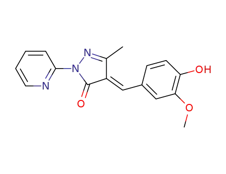 (4E)-4-[4-hydroxy-3-methoxybenzylidene]-5-methyl-2-(2-pyridinyl)-2,4-dihydro-3H-pyrazol-3-one