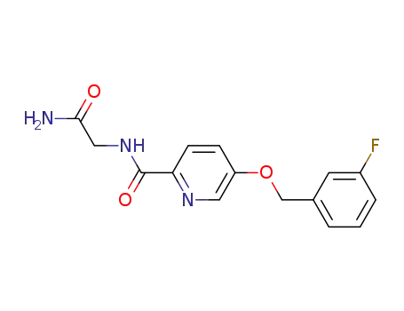 2-Pyridinecarboxamide,
N-(2-amino-2-oxoethyl)-5-[(3-fluorophenyl)methoxy]-