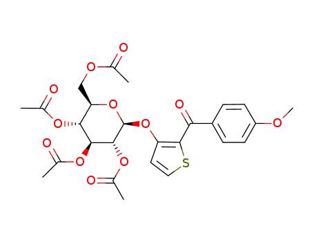 acetic acid 3,4,5-triacetoxy-6-[2-(4-methoxy-benzyl)-thiophen-3-yloxy]-tetrahydro-pyran-2-yl-methyl ester