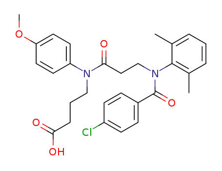 N-(N-(p-클로로벤조일)-3-(2,6-디메틸아닐리노)프로피오닐)-4-(p-아니시딘 o)부티르산