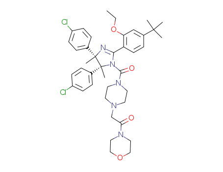 2-[4-[(4R,5S)-2-(4-tert-butyl-2-ethoxyphenyl)-4,5-bis(4-chlorophenyl)-4,5-dimethylimidazole-1-carbonyl]piperazin-1-yl]-1-morpholin-4-ylethanone