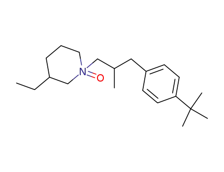 Molecular Structure of 67553-06-4 (1-[3-(p-tert-butyl-phenyl)-2-methyl-propyl]-3-ethyl-piperidine-1-oxide)