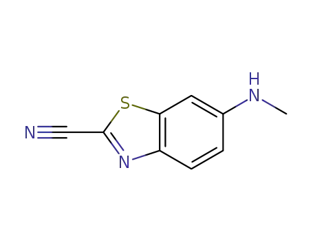 Molecular Structure of 934270-86-7 (6-(methylamino)benzo[d]-thiazole-2-carbonitrile)