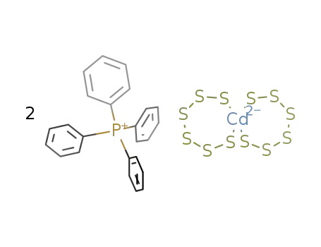 2((C<sub>6</sub>H<sub>5</sub>)4P)<sup>(1+)</sup>*{Cd(S<sub>6</sub>)2}<sup>(2-)</sup> = ((C<sub>6</sub>H<sub>5</sub>)4P)2{Cd(S<sub>6</sub>)2}
