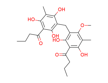 1-[3-[(3-butanoyl-2,4,6-trihydroxy-5-methylphenyl)methyl]-2,6-dihydroxy-4-methoxy-5-methylphenyl]butan-1-one