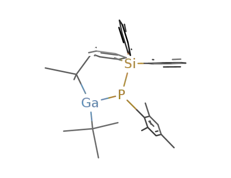 ((CH<sub>3</sub>)3C)2GaP(C<sub>6</sub>H<sub>2</sub>(CH<sub>3</sub>)3)(Si(C<sub>6</sub>H<sub>5</sub>)3)