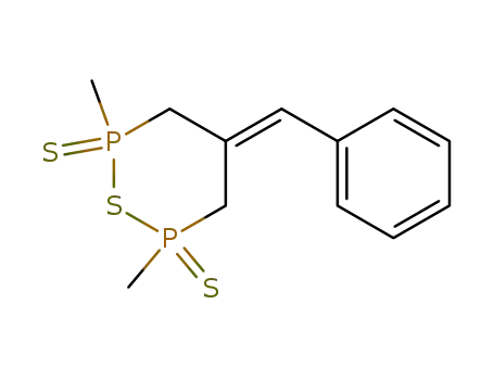 Molecular Structure of 58851-61-9 (1,2,6-Thiadiphosphorinane, 2,6-dimethyl-4-(phenylmethylene)-,
2,6-disulfide)