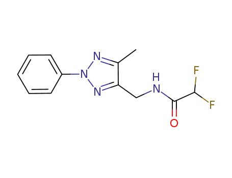Molecular Structure of 875658-19-8 (Acetamide,
2,2-difluoro-N-[(5-methyl-2-phenyl-2H-1,2,3-triazol-4-yl)methyl]-)