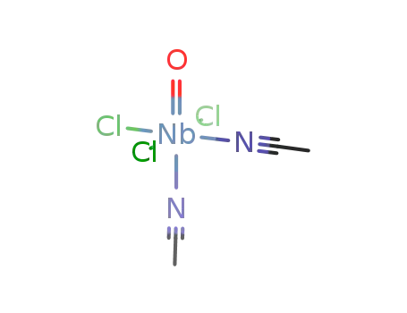 Molecular Structure of 56349-60-1 (Nb(O)Cl<sub>3</sub>(CH<sub>3</sub>CN)2)