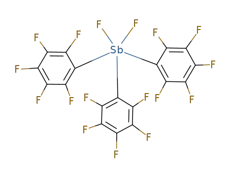 Molecular Structure of 109572-16-9 (tris(pentafluorophenyl)antimony difluoride)