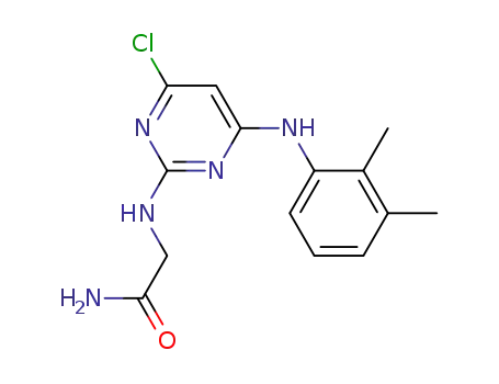 Molecular Structure of 86627-17-0 (Acetamide,
2-[[4-chloro-6-[(2,3-dimethylphenyl)amino]-2-pyrimidinyl]amino]-)