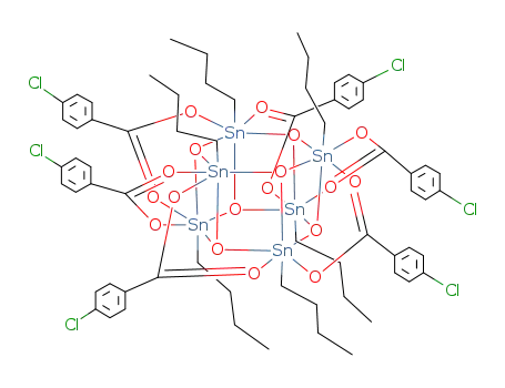 Molecular Structure of 115270-28-5 (hexameric n-butyloxotin p-chlorobenzoate)