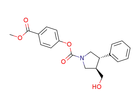 4-(methoxycarbonyl)phenyl (3R,4S)-3-(hydroxymethyl)-4-phenylpyrrolidine-1-carboxylate