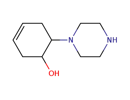 Molecular Structure of 110469-60-8 (3-Cyclohexen-1-ol,6-(1-piperazinyl)-(9CI))