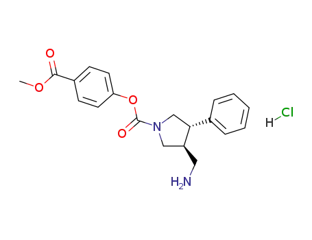 4-(methoxycarbonyl)phenyl (3S,4S)-3-(aminomethyl)-4-phenylpyrrolidine-1-carboxylate hydrochloride