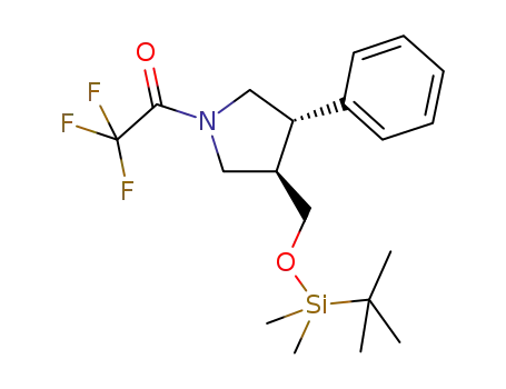 (3R,4S)-3-(([tert-butyl(dimethyl)silyl]oxy)methyl)-4-phenyl-1-(trifluoroacetyl)pyrrolidine