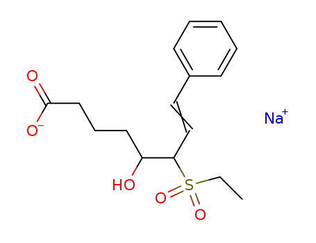 6-Ethylsulphonyl-5-hydroxy-8-phenyl-7-octenoic acid, sodium salt