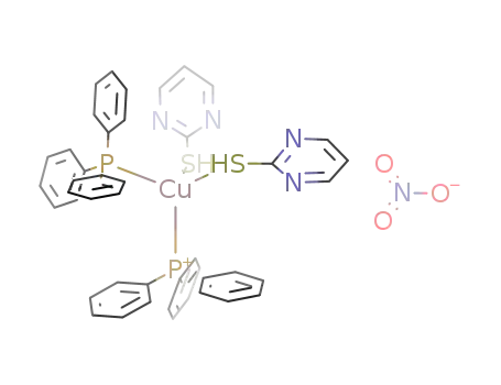 bis(triphenylphosphine)(pyrimidine-2-thione)copper(I) nitrate