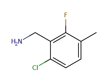 Molecular Structure of 261762-86-1 (6-CHLORO-2-FLUORO-3-METHYLBENZYLAMINE)