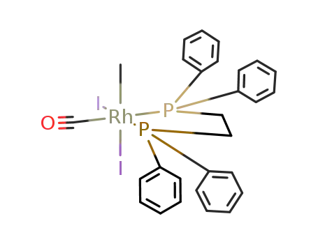Rh(CO)I<sub>2</sub>(P(C<sub>6</sub>H<sub>5</sub>)2CH<sub>2</sub>CH<sub>2</sub>P(C<sub>6</sub>H<sub>5</sub>)2)(methyl)