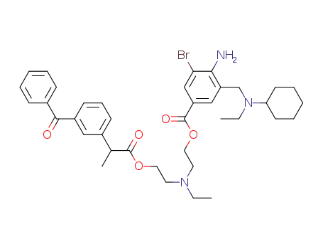 N-{2-[4-Amino-3-bromo-5-(N-ethyl-cyclohexylaminomethyl)benzoyloxy]-ethyl}-N [2-(3-benzoyl-α-methyl-phenylacetoxy)ethyl]-ethylamine