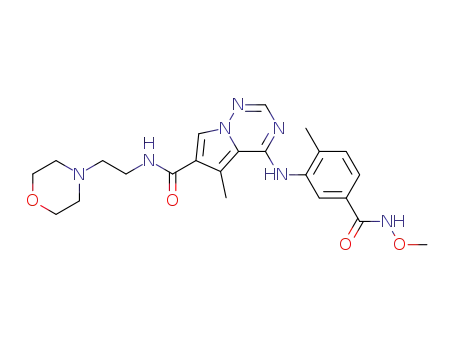 4-[[5-[(Methoxyamino)carbonyl]-2-methylphenyl]amino]-5-methyl-N-[2-(4-morpholinyl)ethyl]pyrrolo[2,1-f][1,2,4]triazine-6-carboxamide