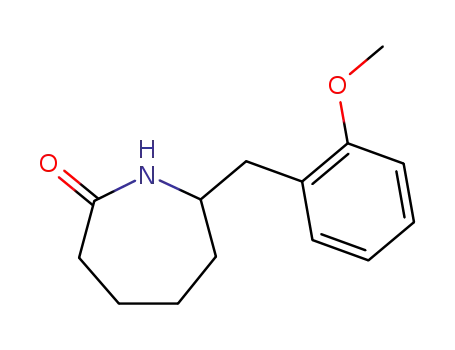Molecular Structure of 62596-20-7 (2H-Azepin-2-one, hexahydro-7-[(2-methoxyphenyl)methyl]-)