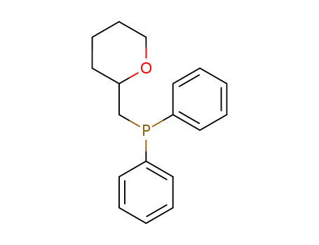 Molecular Structure of 135492-09-0 (Phosphine, diphenyl[(tetrahydro-2H-pyran-2-yl)methyl]-)