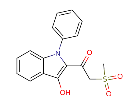 Ethanone, 1-(3-hydroxy-1-phenyl-1H-indol-2-yl)-2-(methylsulfonyl)-