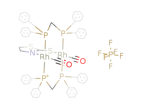 {dicarbonyl(μ-mercaptothiazolinate)bis(bis(diphenylphosphino)methane)dirhodium}{PF6}