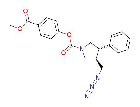 4-(methoxycarbonyl)phenyl (3R,4S)-3-(azidomethyl)-4-phenylpyrrolidine-1-carboxylate