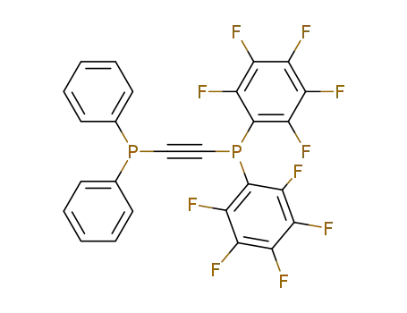 Molecular Structure of 55712-69-1 ([[Bis(pentafluorophenyl)phosphino]ethynyl]diphenylphosphine)