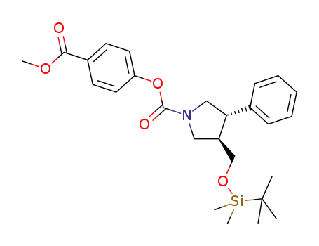 4-(methoxycarbonyl)phenyl (3R,4S)-3-(([tert-butyl(dimethyl)silyl]oxy)methyl)-4-phenylpyrrolidine-1-carboxylate