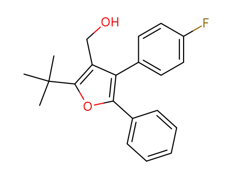 Molecular Structure of 113070-83-0 (3-Furanmethanol, 2-(1,1-dimethylethyl)-4-(4-fluorophenyl)-5-phenyl-)