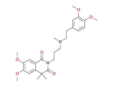 1,3(2H,4H)-Isoquinolinedione,
2-[3-[[2-(3,4-dimethoxyphenyl)ethyl]methylamino]propyl]-6,7-dimethoxy-
4,4-dimethyl-