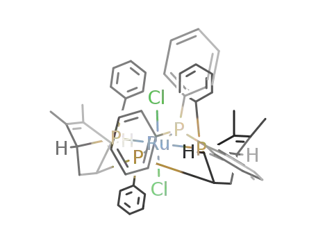 mer-dichloro(triphenylphosphine){phenylbis(5,6-dimethyl-7-phenyl-7-phosphabicyclo{2.2.1}hept-5-en-2-yl)phosphine}ruthenium(II)