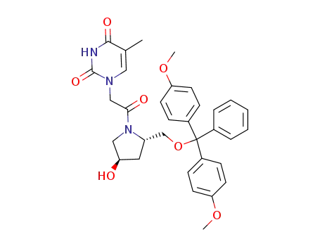 1-(2-{(2S,4R)-2-[Bis-(4-methoxy-phenyl)-phenyl-methoxymethyl]-4-hydroxy-pyrrolidin-1-yl}-2-oxo-ethyl)-5-methyl-1H-pyrimidine-2,4-dione