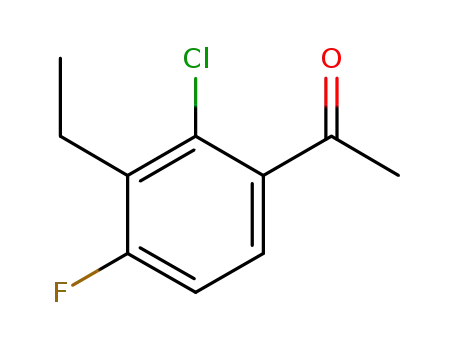 Molecular Structure of 924626-69-7 (Ethanone, 1-(2-chloro-3-ethyl-4-fluorophenyl)-)